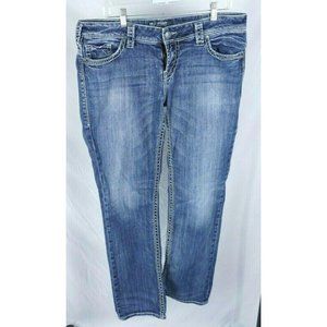 Silver Suki Straight Jeans Size 34 Mid Rise Medium